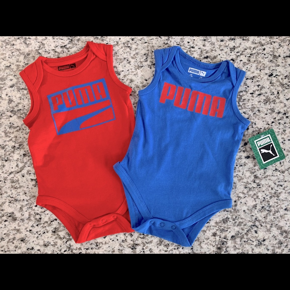 * NEW * Infant Puma Short Sleeves Bodysuits